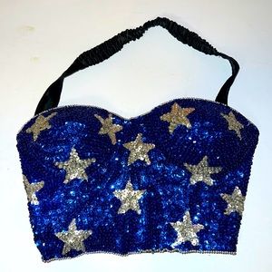 Vintage Beaded Star Corset